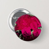 Badge Rond 5 Cm Violon dans le fuchsia (Devant & derrière)