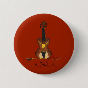 Badge Rond 5 Cm Violon drôle mignon