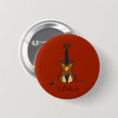 Badge Rond 5 Cm Violon drôle mignon (Devant & derrière)