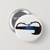 Badge Rond 5 Cm Violon électrique à la mode (Devant & derrière)