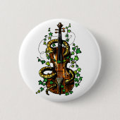 Badge Rond 5 Cm Violon et serpent (Devant)