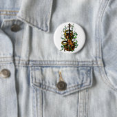 Badge Rond 5 Cm Violon et serpent (En situation)
