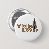 Badge Rond 5 Cm Violon Lover (Devant & derrière)