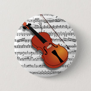 Badge Rond 5 Cm Violon Lover_