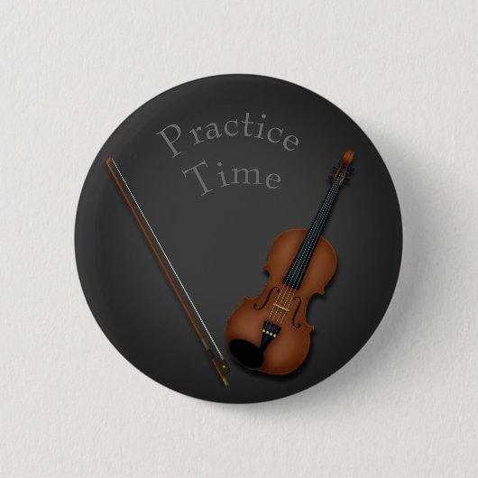 Badge Rond 5 Cm Violon miniature & Bow à l'intérieur personnalisé (Devant)