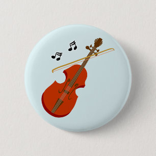 Badge Rond 5 Cm Violon violine de Geige