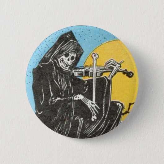 Badge Rond 5 Cm Violoneur foncé (Devant)