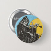 Badge Rond 5 Cm Violoneur foncé (Devant & derrière)