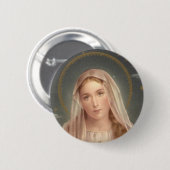 BADGE ROND 5 CM VIRGIN MARY (Devant & derrière)