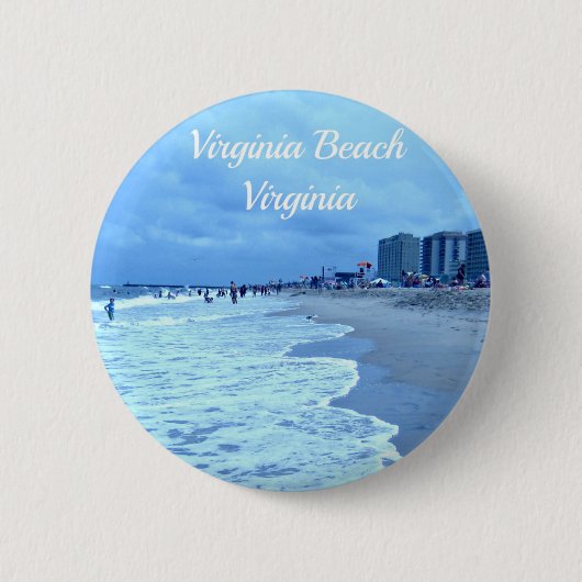 Badge Rond 5 Cm Virginia Beach, Virginia (Devant)
