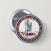 Badge Rond 5 Cm Virginia State Seal, Le drapeau de l'état de Virgi (Devant & derrière)