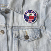 Badge Rond 5 Cm Virginie-Occidentale (En situation)
