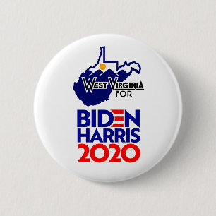 Badge Rond 5 Cm Virginie-Occidentale pour Biden Harris 2020