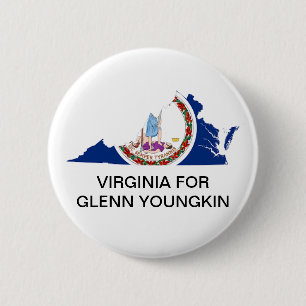 Badge Rond 5 Cm Virginie pour GLENN YOUNGKIN GOVERNOR Button