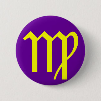 BADGE ROND 5 CM VIRGO, SIGNE ZODIATIQUE