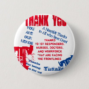 BADGE ROND 5 CM VIRUS CORONA