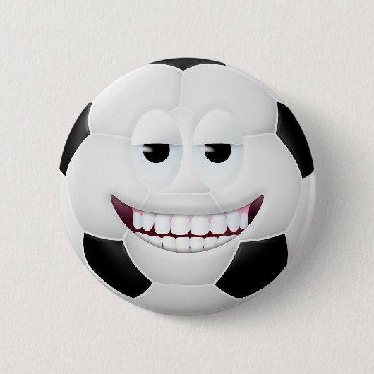 Badge Rond 5 Cm Visage 2 de ballon de football (Devant)