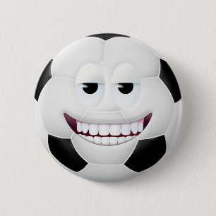 Badge Rond 5 Cm Visage 2 de ballon de football