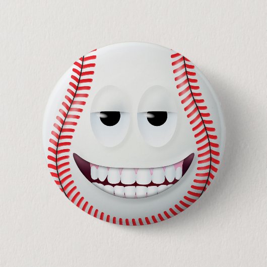 Badge Rond 5 Cm Visage 2 de base-ball (Devant)