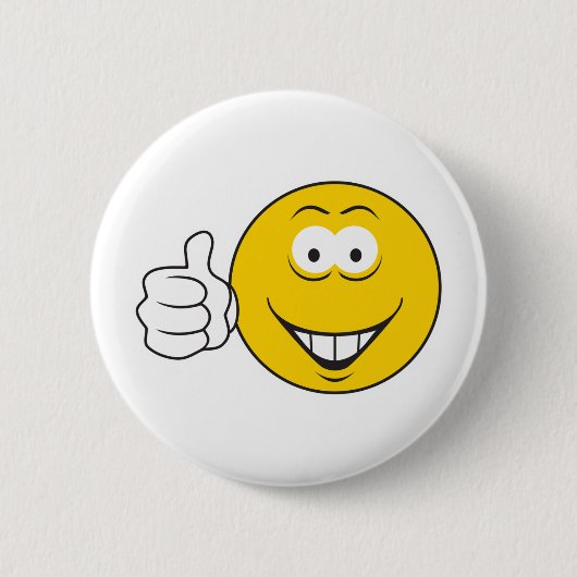Badge Rond 5 Cm Visage avec pouce levé (Devant)