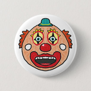 Badge Rond 5 Cm Visage clown