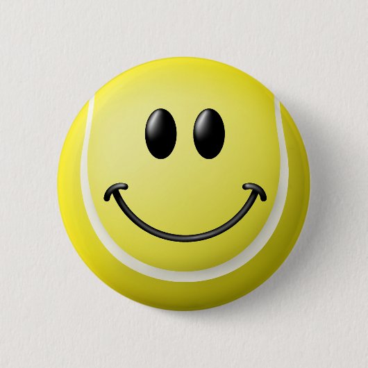 Badge Rond 5 Cm Visage de balle de tennis (Devant)