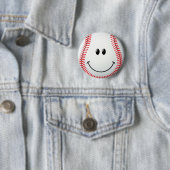 Badge Rond 5 Cm Visage de base-ball (En situation)