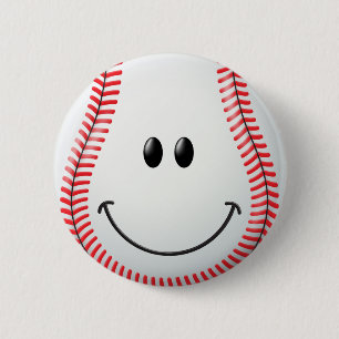 Badge Rond 5 Cm Visage de base-ball