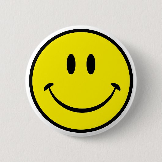 Badge Rond 5 Cm Visage de bonheur (Devant)