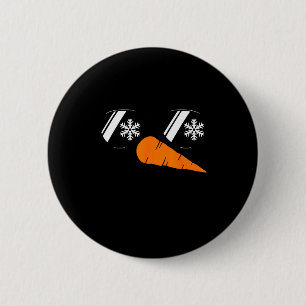 Badge Rond 5 Cm Visage de bonhomme de neige cool Costume de Noël X