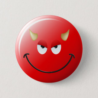 Badge Rond 5 Cm Visage de diable