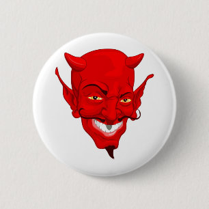 Badge Rond 5 Cm Visage de diable