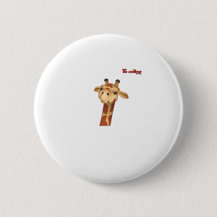 Badge Rond 5 Cm visage de girafe en colère d'emoji