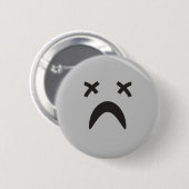 Badge Rond 5 Cm visage de goth emo (Devant & derrière)