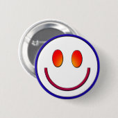 Badge Rond 5 Cm Visage de gradient d'arc-en-ciel (Devant & derrière)