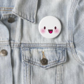 Badge Rond 5 Cm visage de Kawaii (En situation)