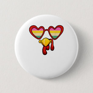 Badge Rond 5 Cm Visage de la Turquie cool avec lunettes Famille Me