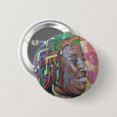 Badge Rond 5 Cm Visage de l'oeuvre de graffiti (Devant & derrière)