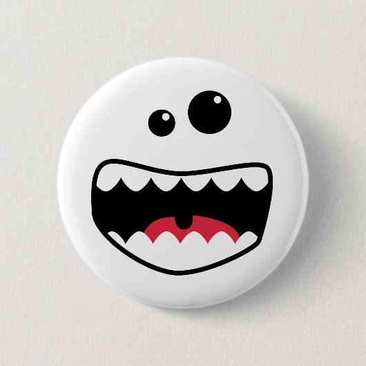 Badge Rond 5 Cm Visage de monstre (Devant)