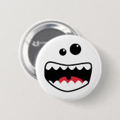 Badge Rond 5 Cm Visage de monstre (Devant & derrière)