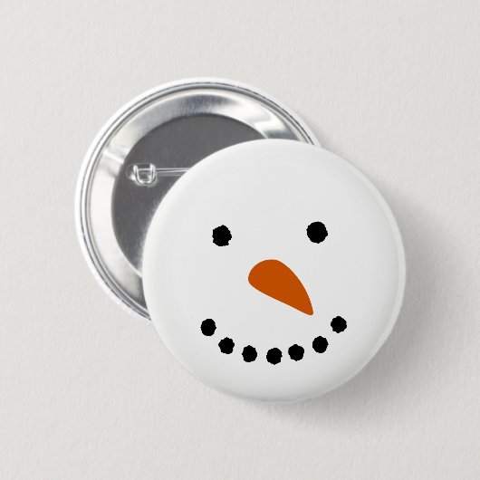 Badge Rond 5 Cm Visage de neige (Devant & derrière)