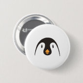 Badge Rond 5 Cm Visage de pingouin mignon (Devant & derrière)