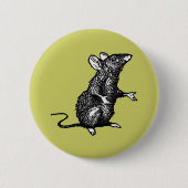 Badge Rond 5 Cm "visage de rat" - (Devant)