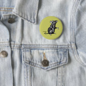 Badge Rond 5 Cm "visage de rat" - (En situation)