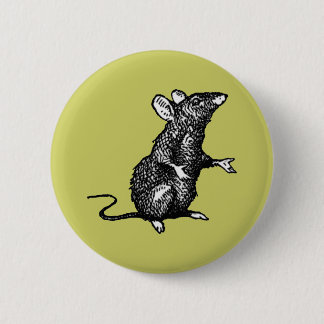 Badge Rond 5 Cm "visage de rat" -