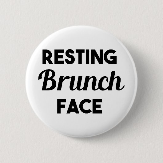 Badge Rond 5 Cm Visage de repos de brunch (Devant)