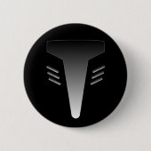 Badge Rond 5 Cm Visage de robot (Devant)