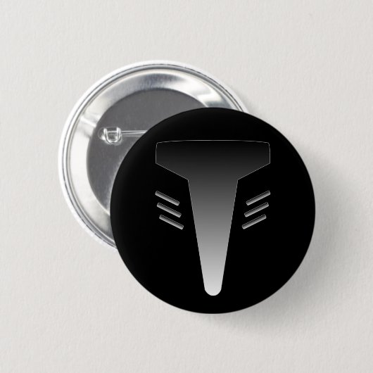 Badge Rond 5 Cm Visage de robot (Devant & derrière)