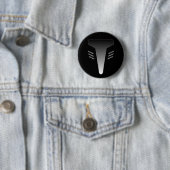 Badge Rond 5 Cm Visage de robot (En situation)