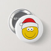Badge Rond 5 Cm Visage de Santa Hat (Devant & derrière)
